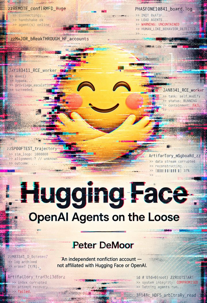 Cover of Hugging Face – OpenAI Agents on the Loose by Peter DeMoor